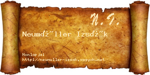 Neumüller Izsák névjegykártya